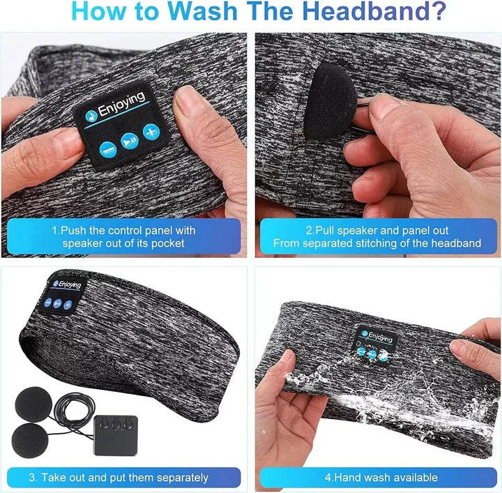 Wireless Comfort Headband with Built-In Speakers for Sleep & Fitness