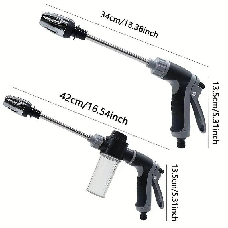 Premium Stainless Steel Long Reach Hose Nozzle with Versatile Spray Options