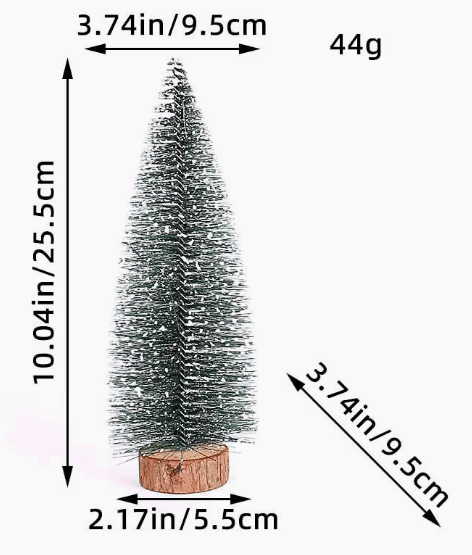 WinterWhisper Mini Fir Tree Collection, 5 Piece Set for Holiday Decor