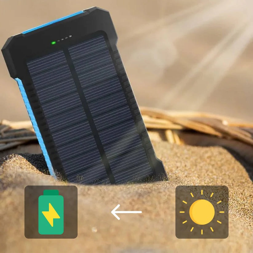 Waterproof Power Bank with 500000mAh Solar Charging Capacity