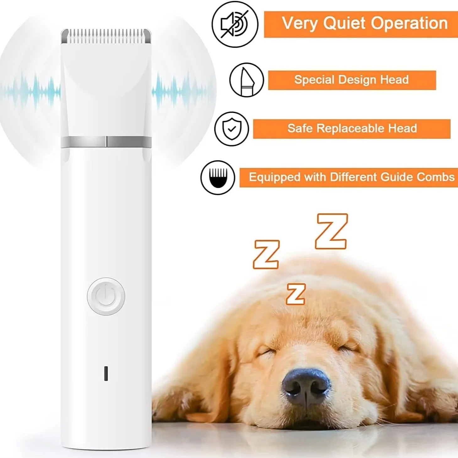 Rechargeable Pet Care Grooming Kit with Clipper and Nail Trimmer