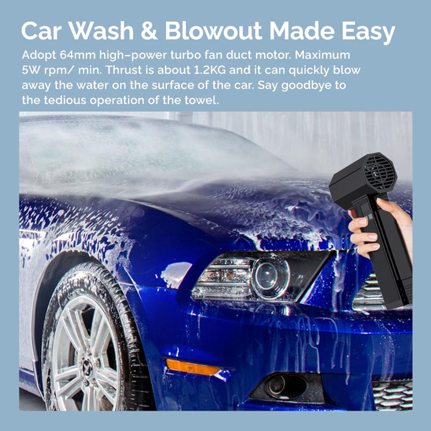 Cordless Air Blower for Turbo Cleaning