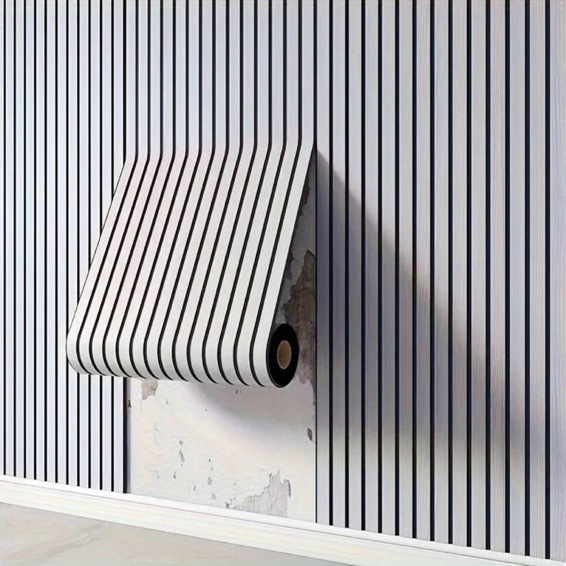 Peel-and-Stick Textured Wall Panels for a Natural Wood Look