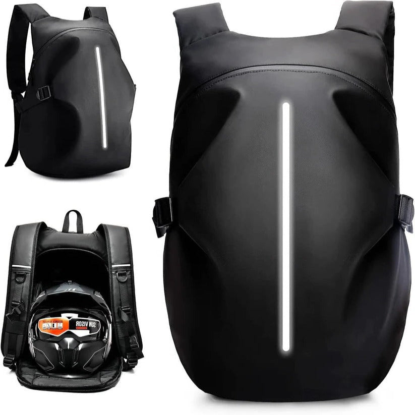 Versatile 40L Backpack for Helmets and Laptops with Reflective Safety Strips