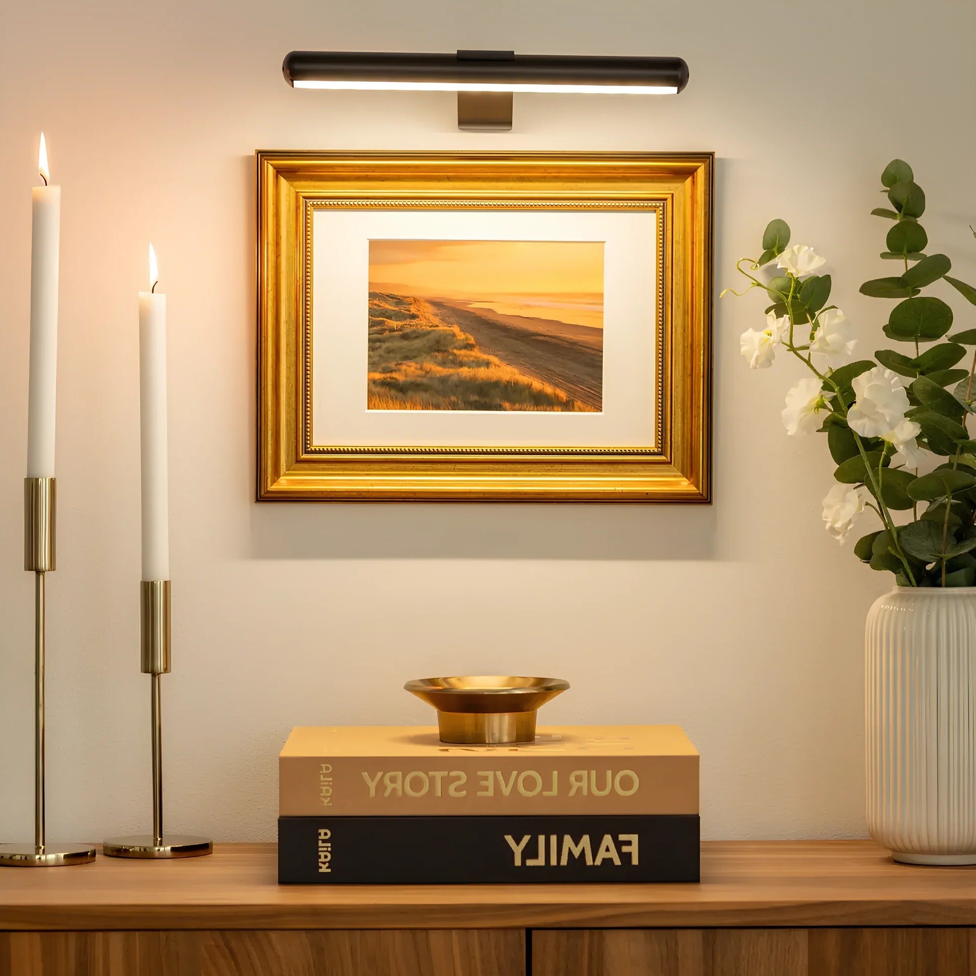Battery-Powered LED Frame Lighting