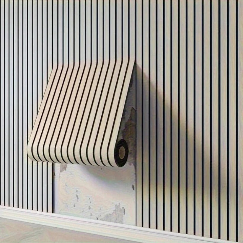 Peel-and-Stick Textured Wall Panels for a Natural Wood Look