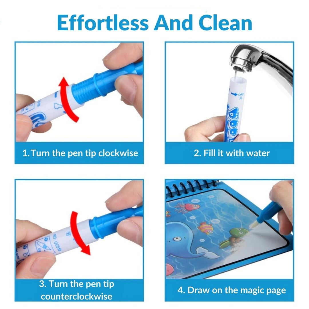 Water Doodle Book for Creative Drawing and Learning