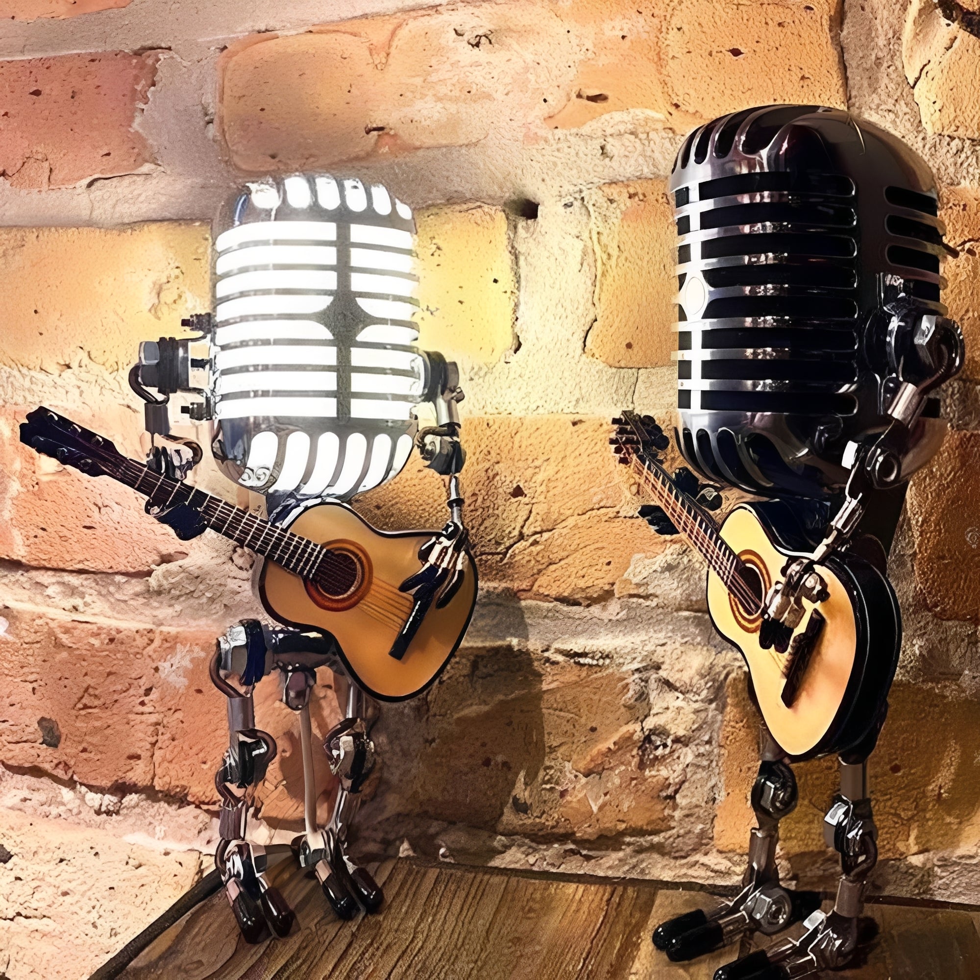 Vintage-Inspired Robot Desk Lamp with LED Glow