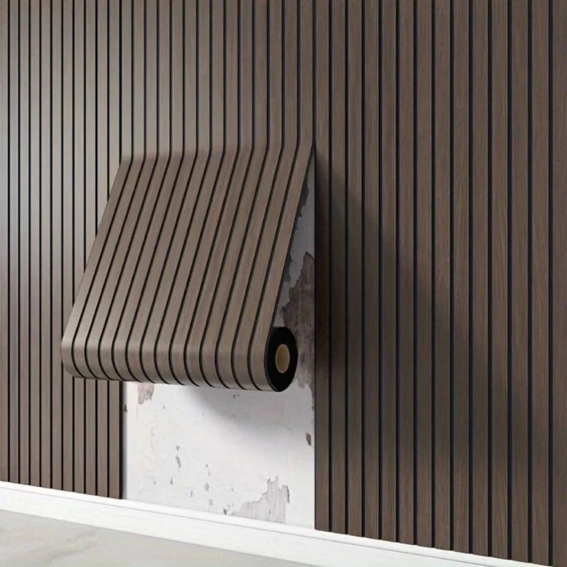 Peel-and-Stick Textured Wall Panels for a Natural Wood Look