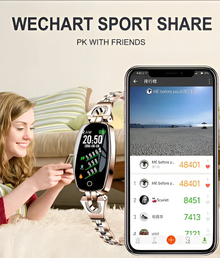 Chic Wellness Tracker with Heart Rate Monitoring