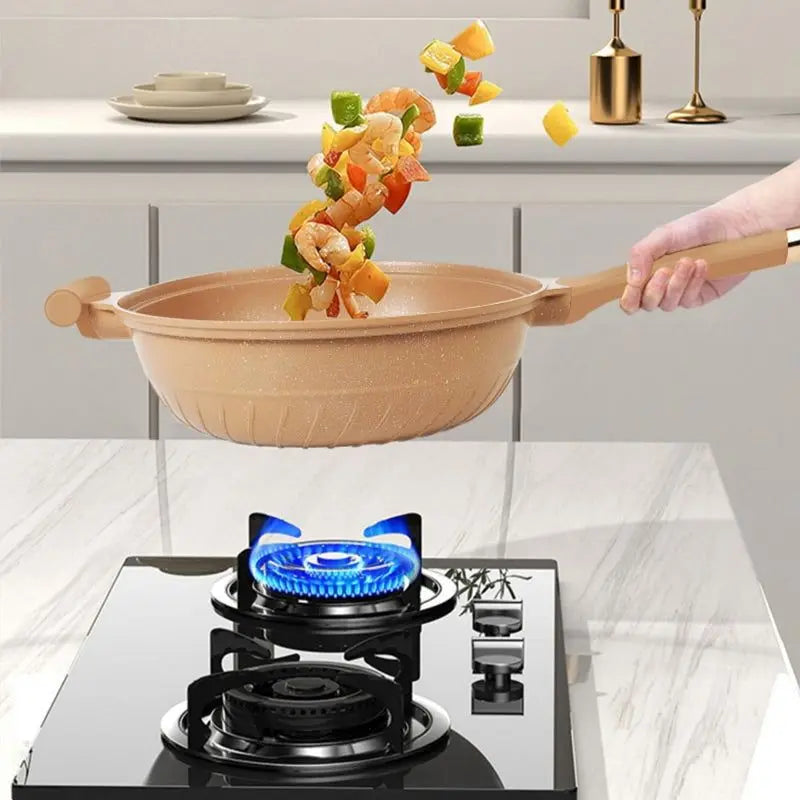 Wok Cooking Pot for Stir-Frying and Sautéing