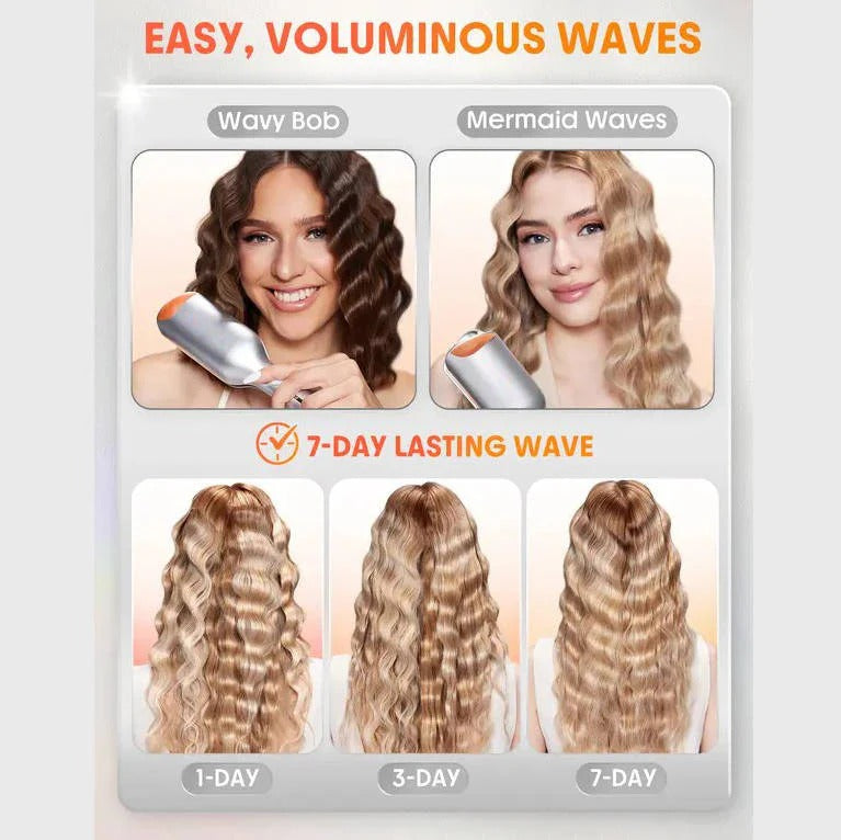 25mm WaveMaster Pro: Dual Barrel Hair Curler with 5 Heat Options