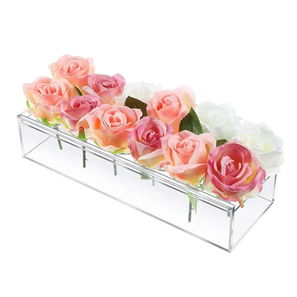 Elegant Acrylic Floral Showcase Vase