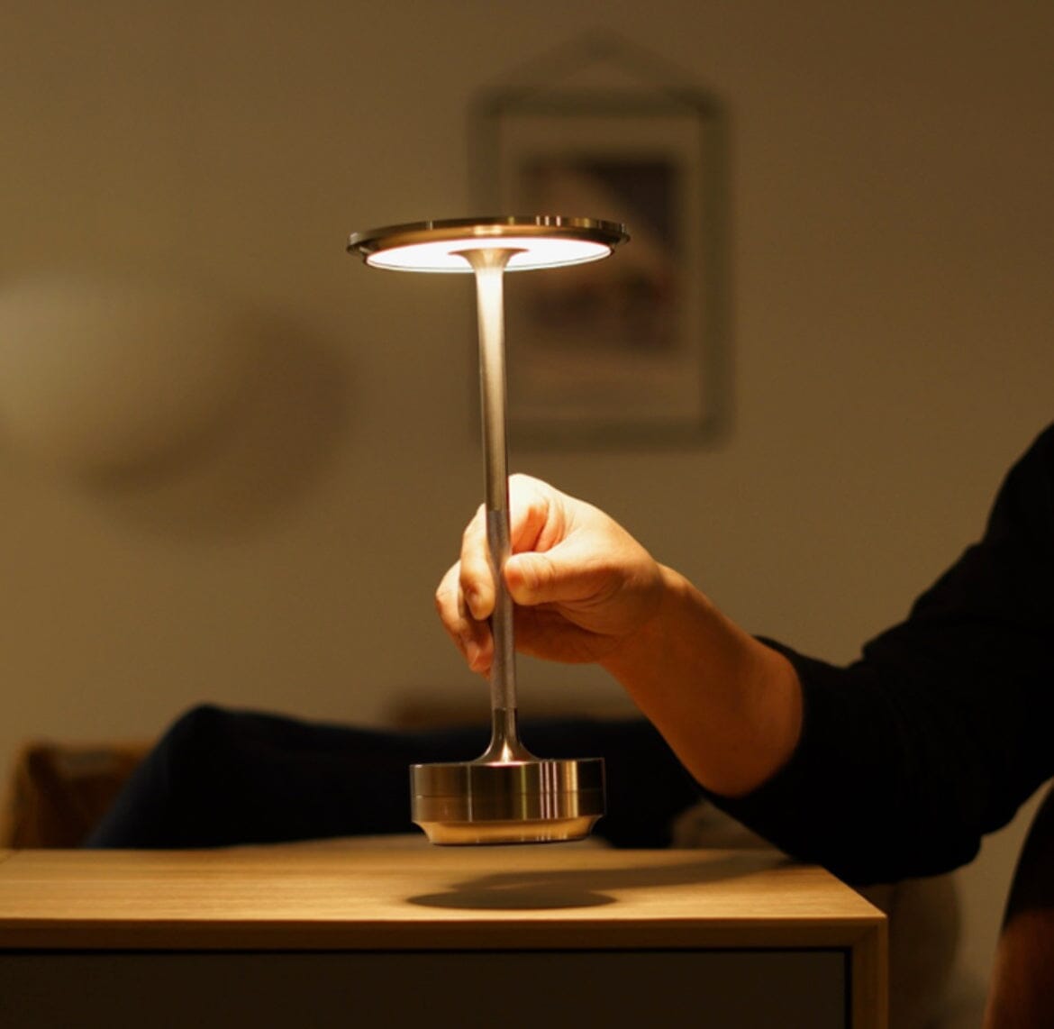 RadiantGlow Cordless Touch Lamp with Adjustable Brightness