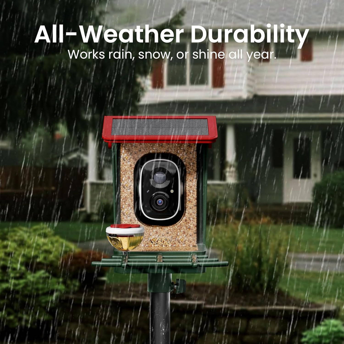 Smart Avian Viewer with Solar-Powered HD Camera