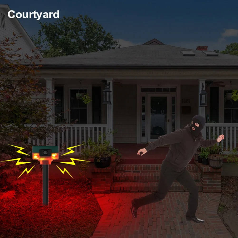 All-Around Solar Wildlife Deterrent for Garden Protection