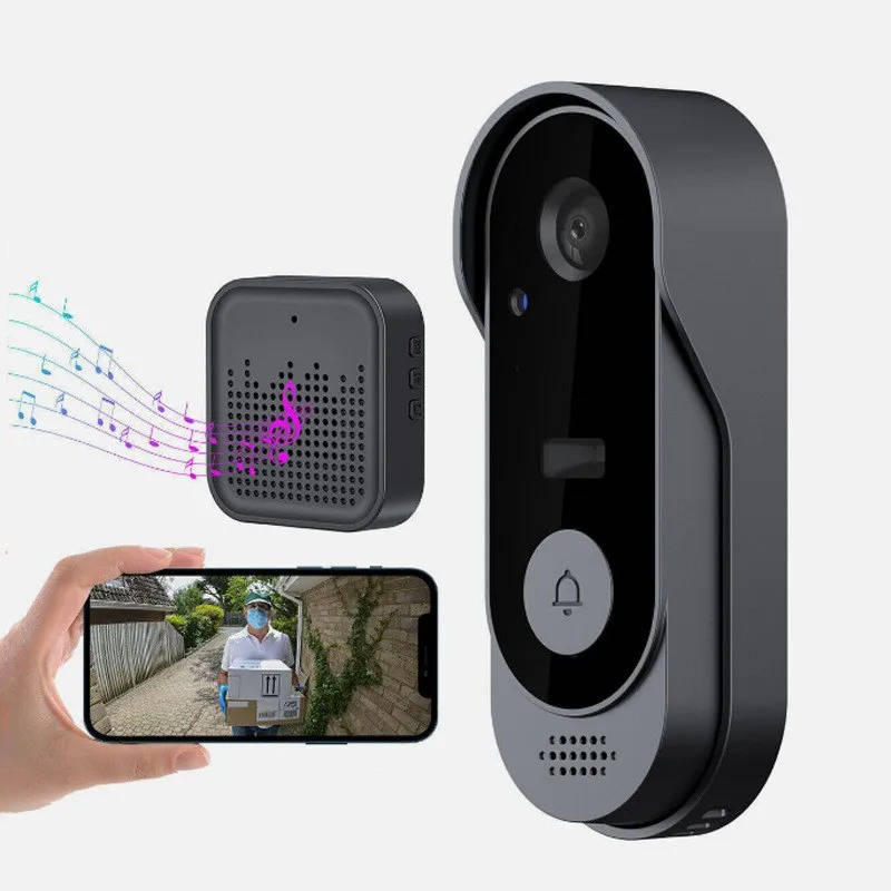 Smart Video Doorbell with Wireless Connection - HD Camera, No Subscription Required