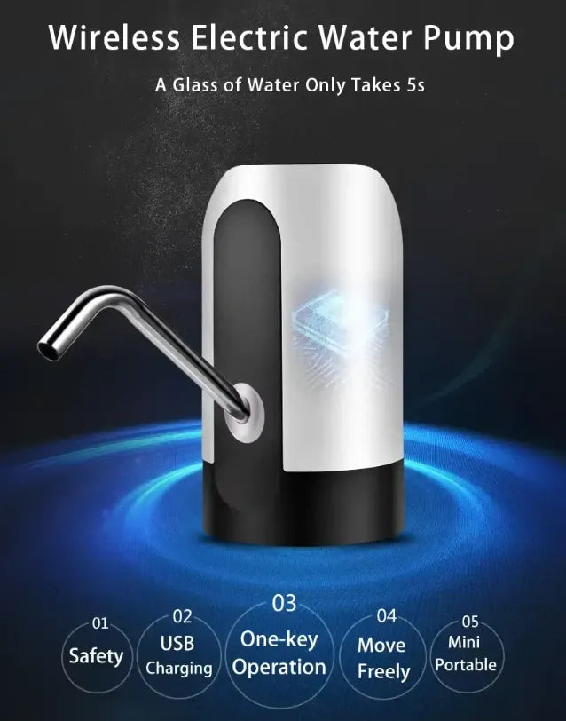 Rechargeable Wireless Water Pump Dispenser with Automatic Function