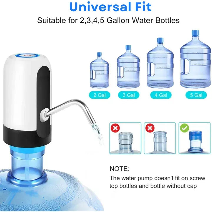 Rechargeable Wireless Water Pump Dispenser with Automatic Function