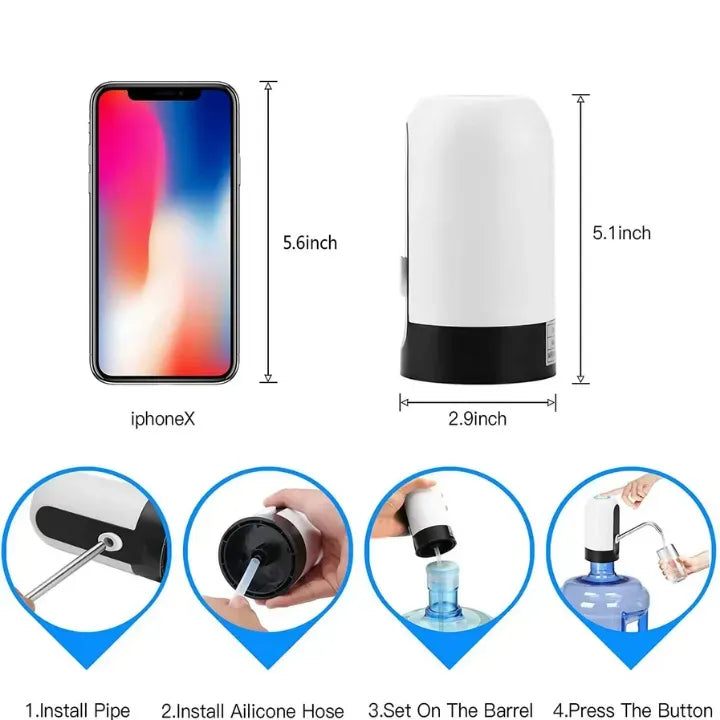 Rechargeable Wireless Water Pump Dispenser with Automatic Function