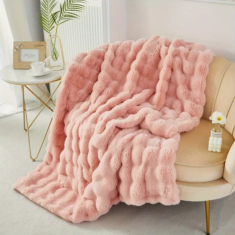 Taavita Faux Fur Throw Blanket