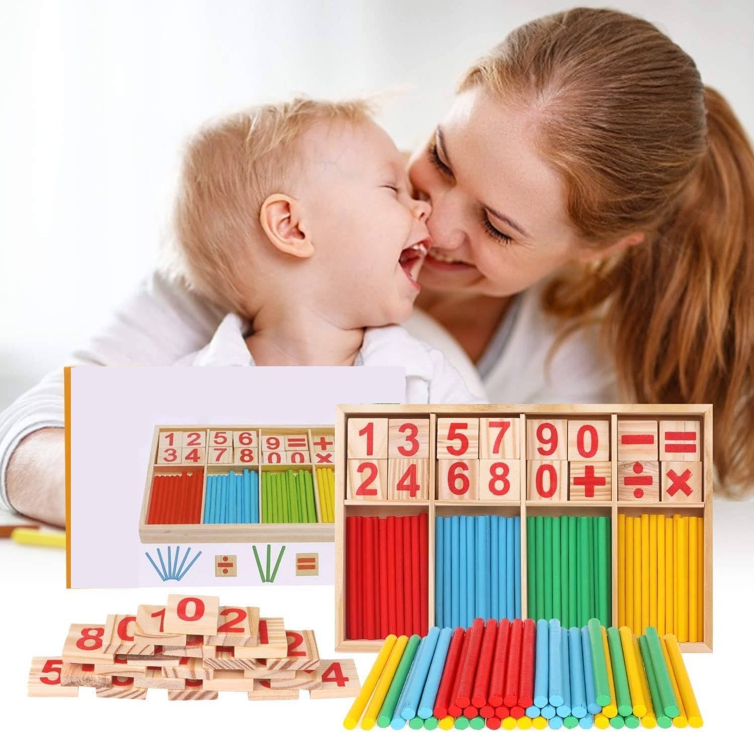 Educational Toy Set with Counting Sticks