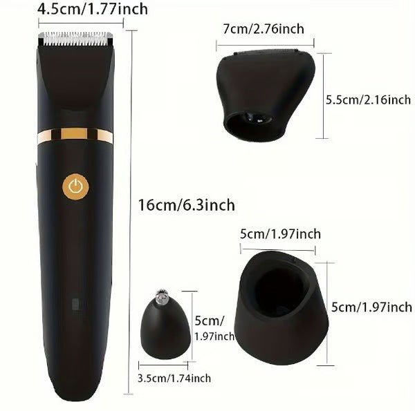 TrimMaster 3-in-1 Waterproof Grooming Tool for Men