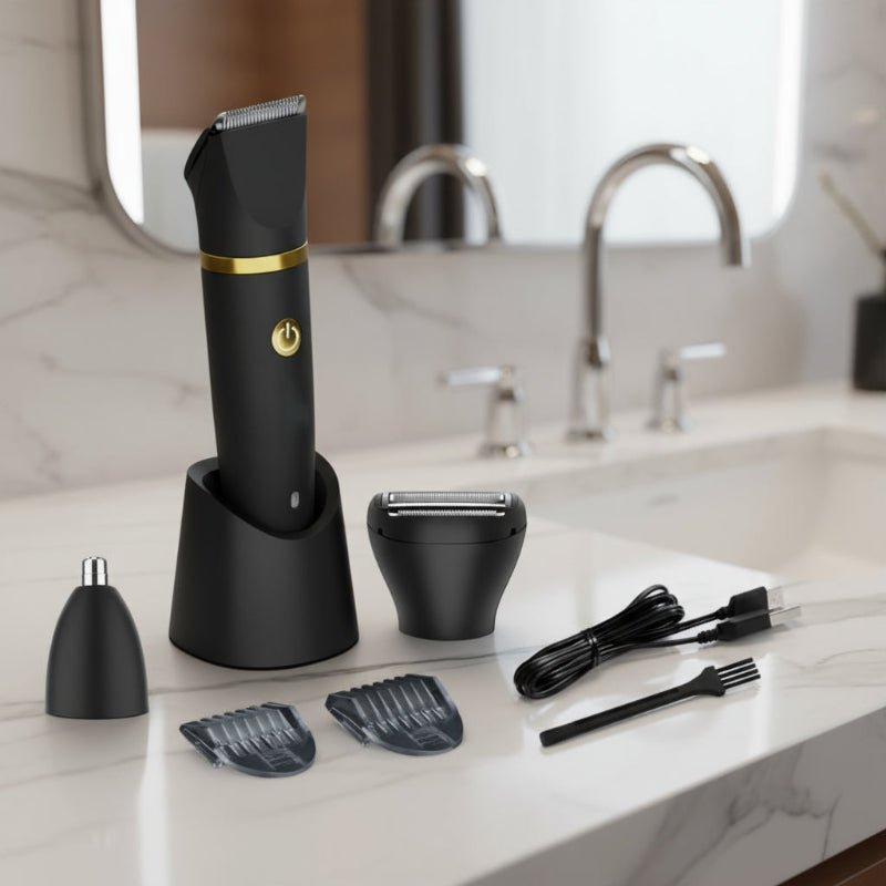 TrimMaster 3-in-1 Waterproof Grooming Tool for Men