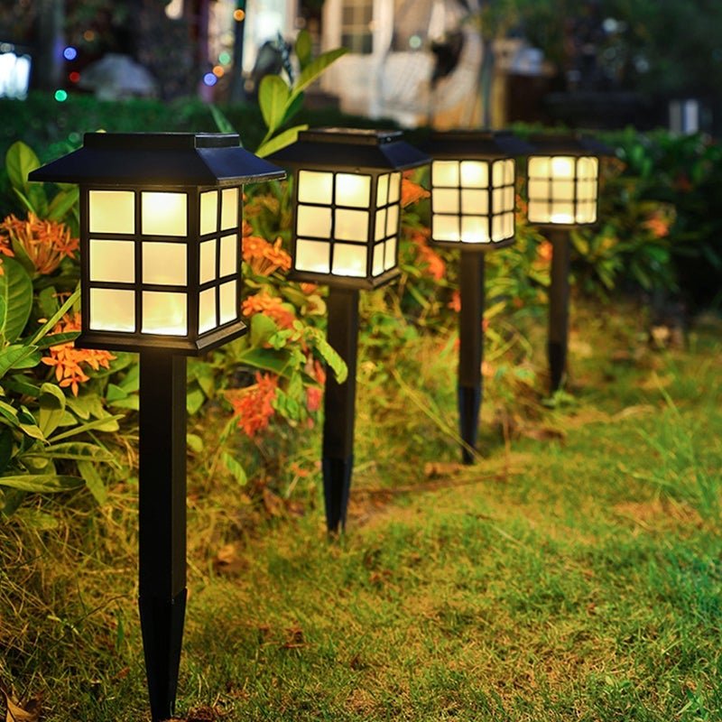 2/4 Pack Waterproof Black Modern LED Solar Powered Outdoor Light Ideas