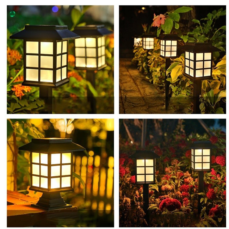 2/4 Pack Waterproof Black Modern LED Solar Powered Outdoor Light Ideas