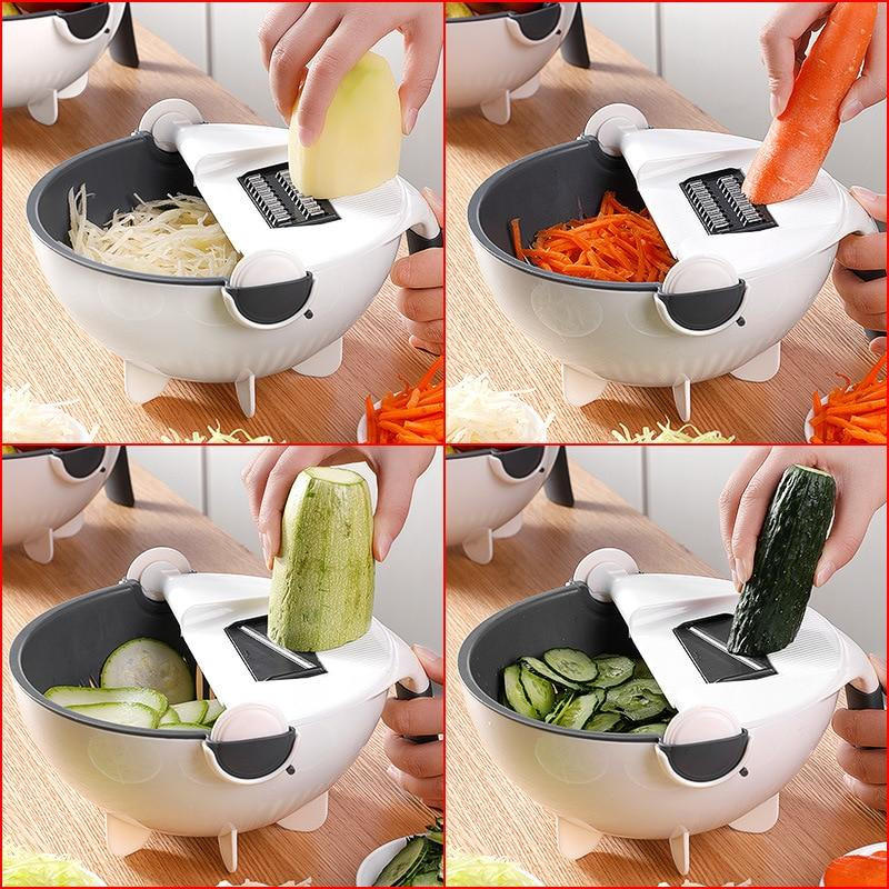 Multi-Function Vegetable Slicer and Chopper - 7 Tools in 1