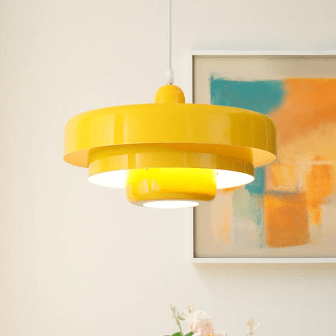 ChromaGlow Tiered Pendant Light in Soft Pastel Shades