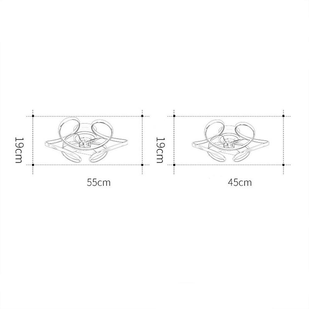 3 Bladed Modern Ceiling Fan with Cluster Light