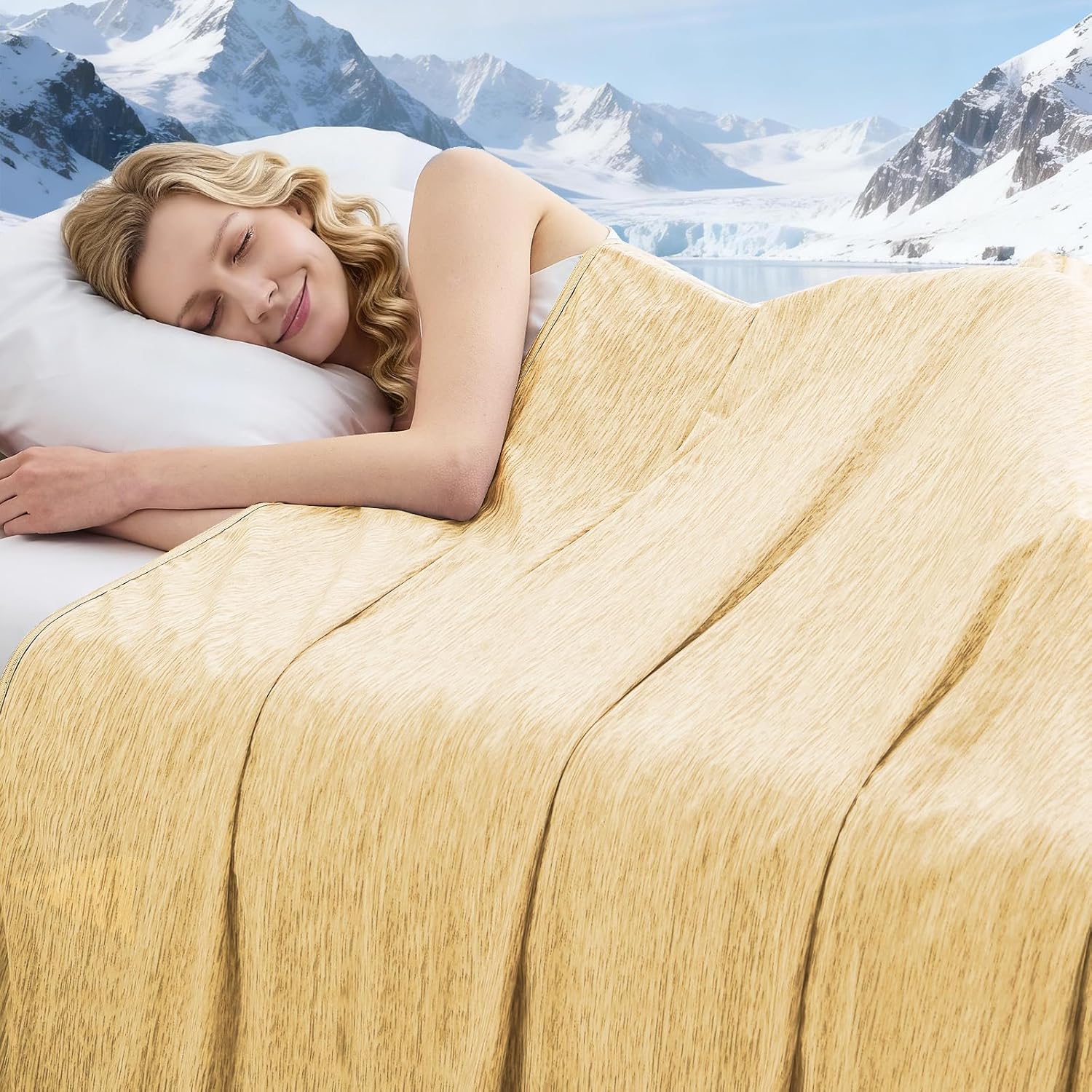 Cooling Blanket Made with Ultra-Cool Fabric – Lightweight and Breathable for Warm Nights