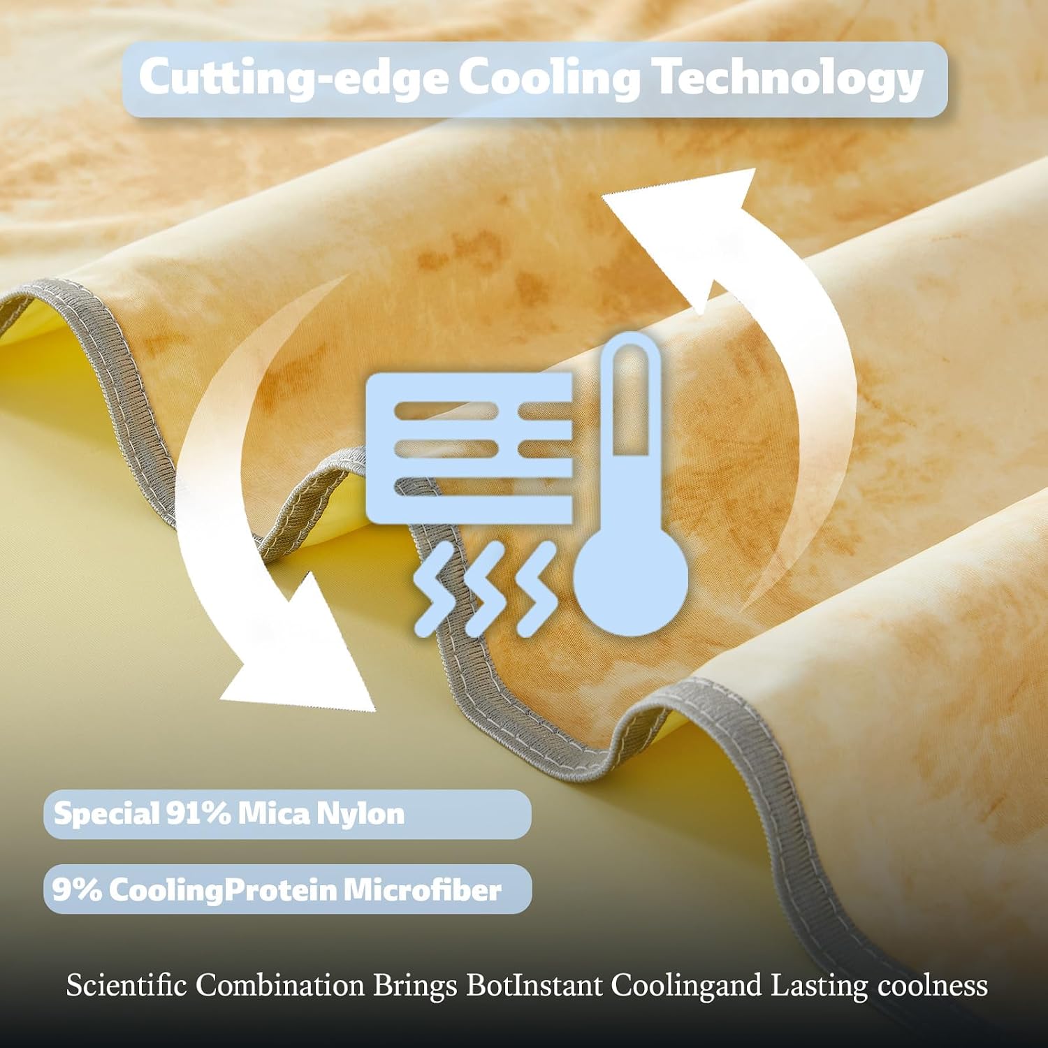 Cooling Blanket Made with Ultra-Cool Fabric – Lightweight and Breathable for Warm Nights