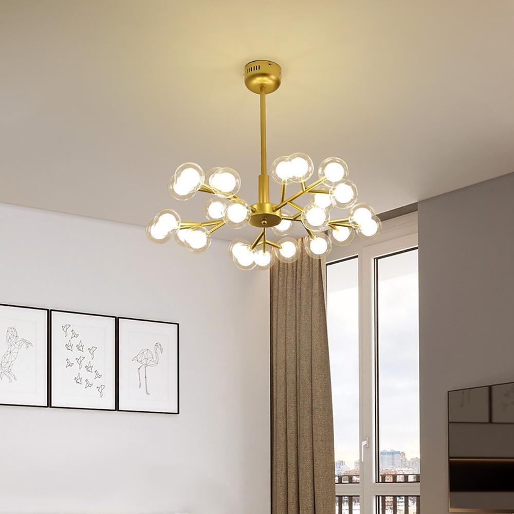 29'' LED 25 Lantern Desgin Chandelier Modern Metal Glass Chandeliers