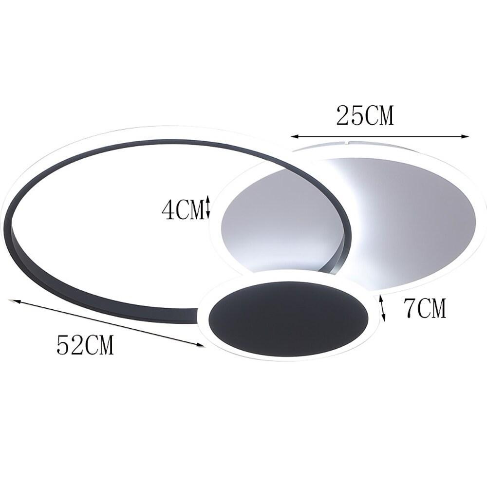 3 Circle LED Flush Mount Ceiling Light for Bedroom - Artistic Nordic Style by Taavita