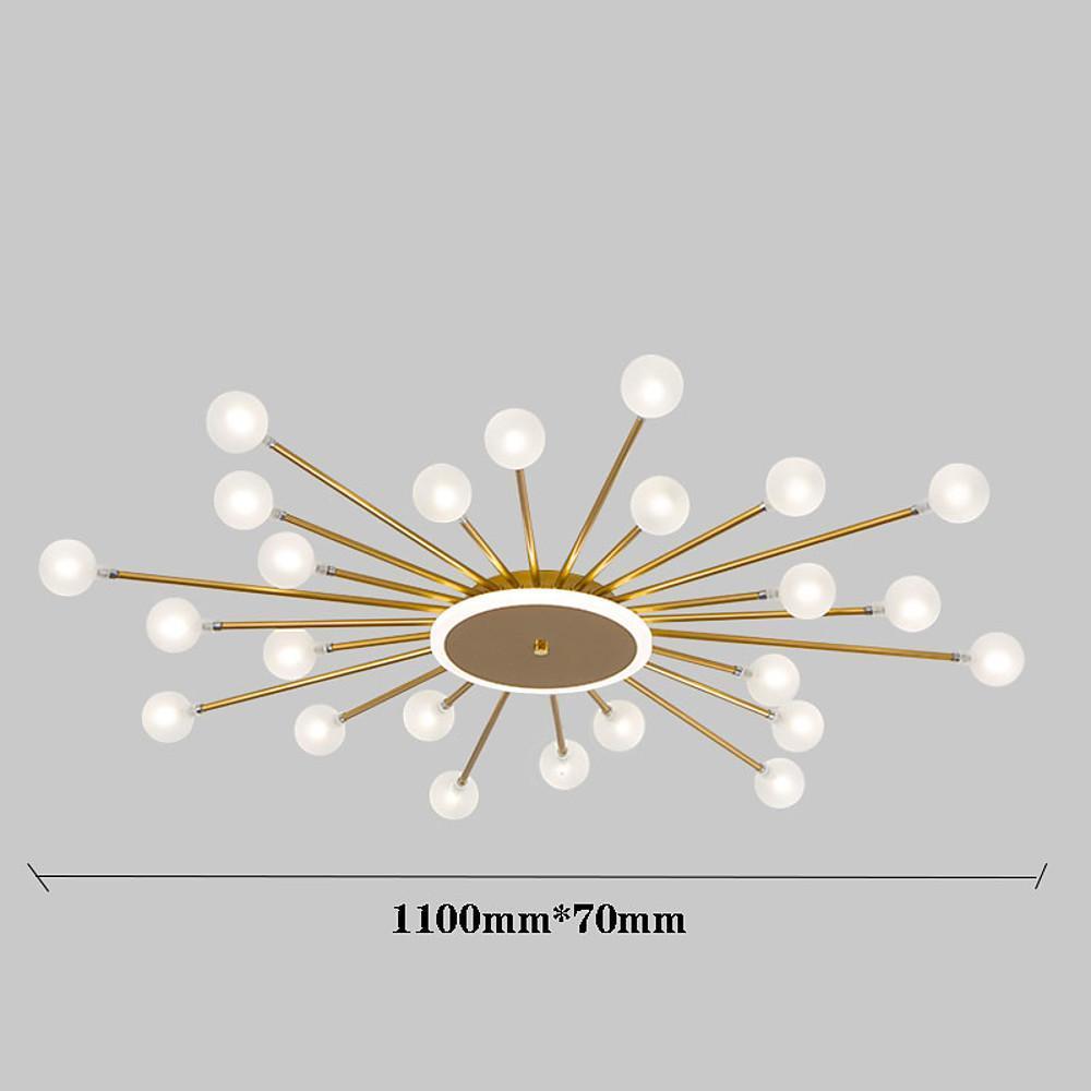 37'' LED 24 Bulbs 18 Bulbs Single Design Flush Mount Lights Nordic Style LED Metal Glass Flush Mounts Semi Flush Mounts