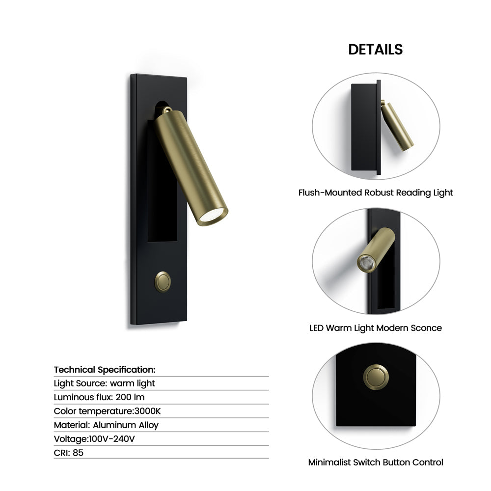 Wall Reading Lamp with Switch