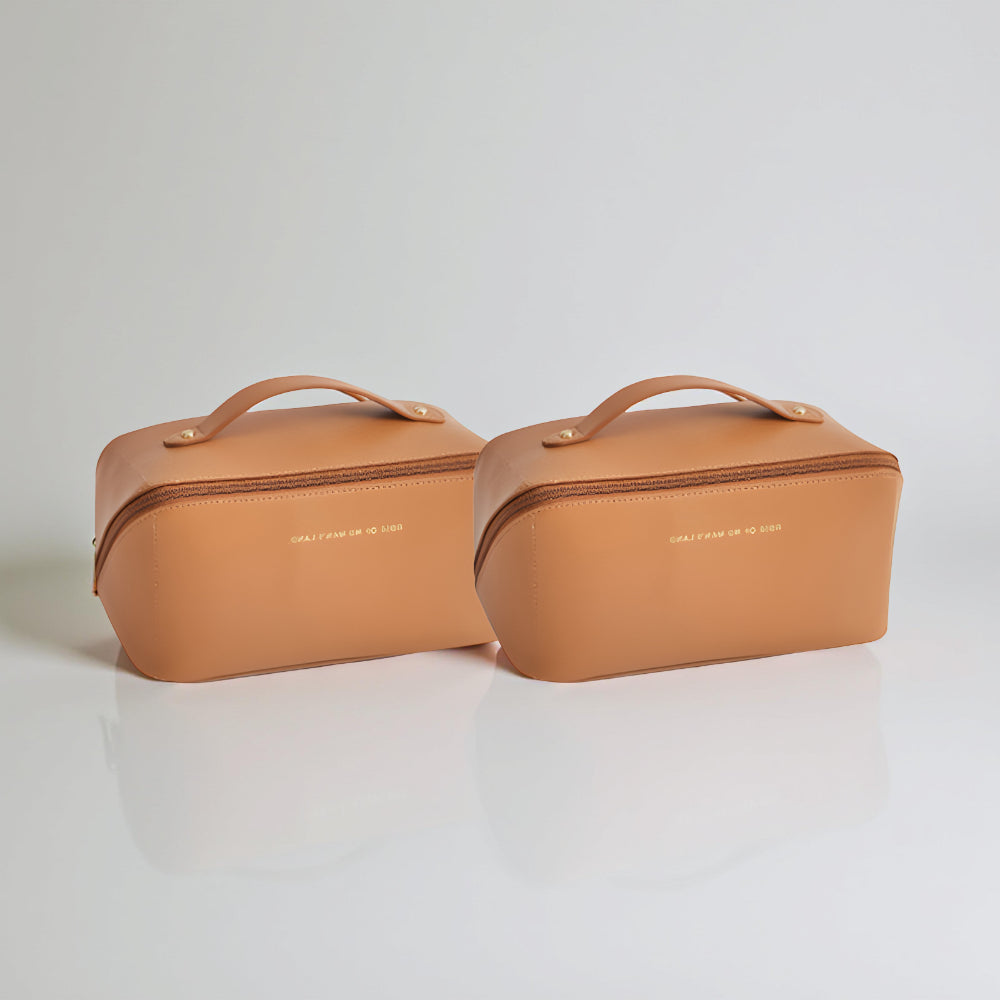 Spacious Travel Cosmetic Organizer with Durable Shell