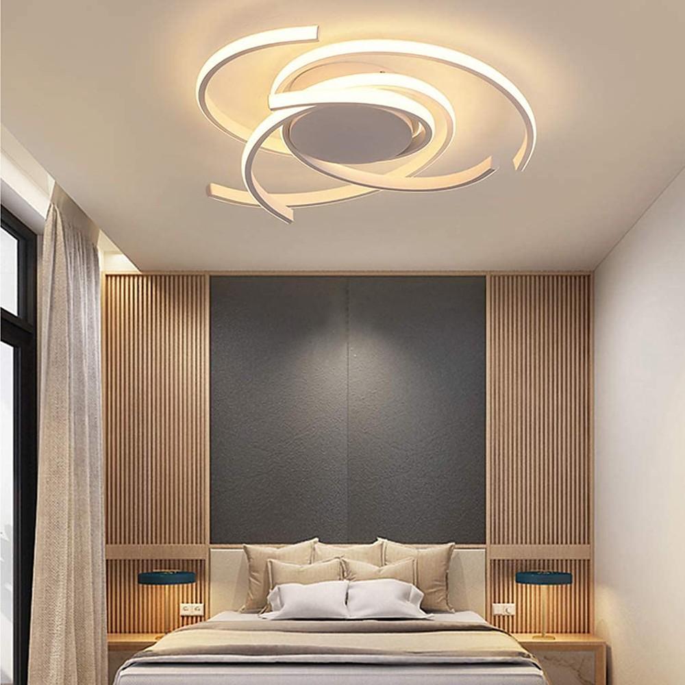 22'' Artistic Scattered Semicircle Painted Aluminum Silicone Flush Mount Lights Bedroom Ceiling Lights