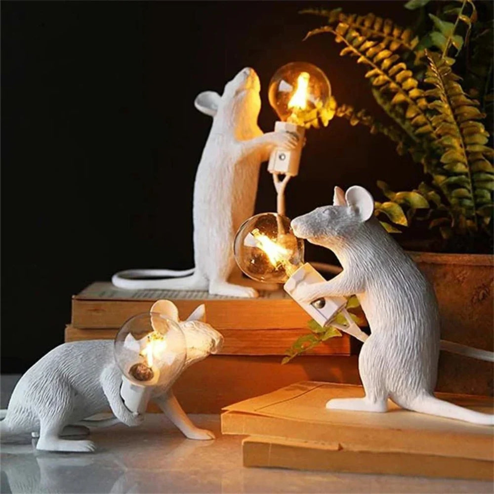 Charming Rodent-Inspired Art Deco Table Lamp