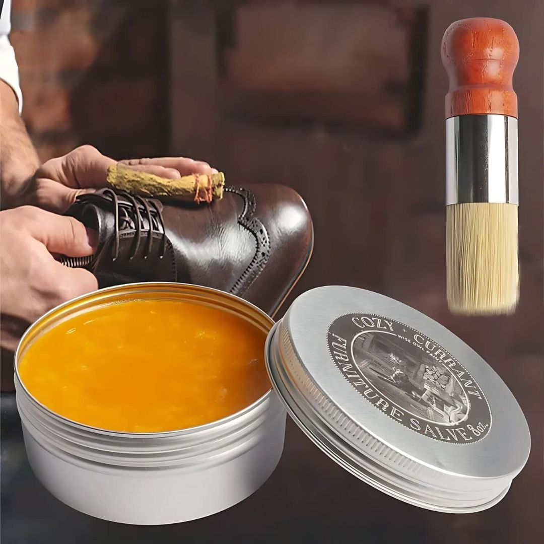 Conditioning Balm for Leather with Brush – Restore Luster and Avoid Damage