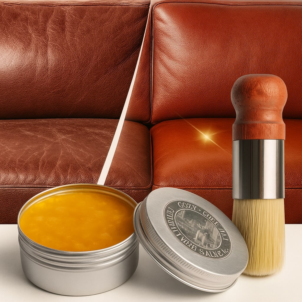 Conditioning Balm for Leather with Brush – Restore Luster and Avoid Damage