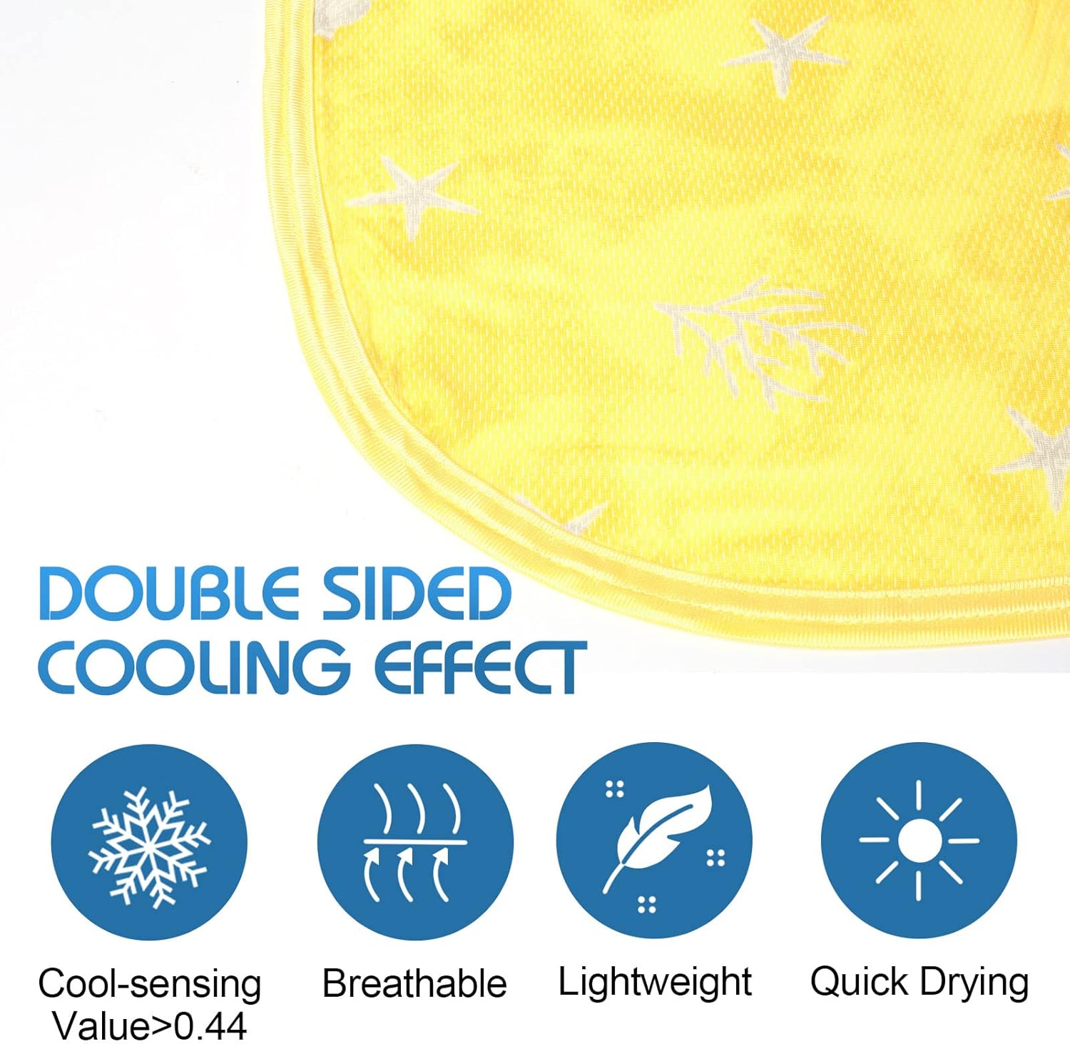 Lightweight Double-Sided Cooling Throw Blanket for Warm Sleepers