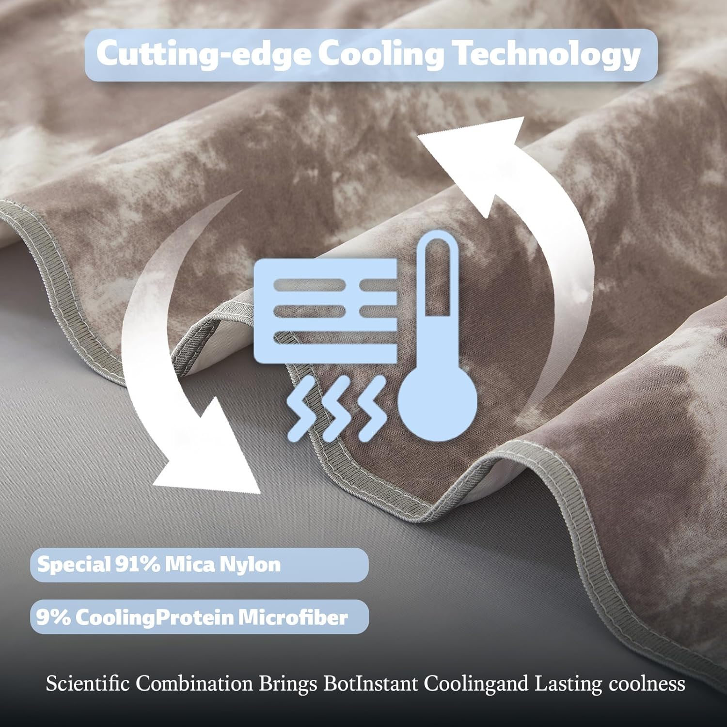 Cooling Blanket Made with Ultra-Cool Fabric – Lightweight and Breathable for Warm Nights