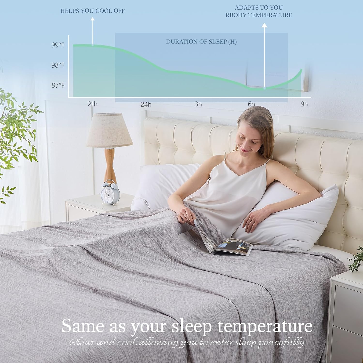 Lightweight Cooling Blanket – Breathable Soft Fabric for Warm Sleepers