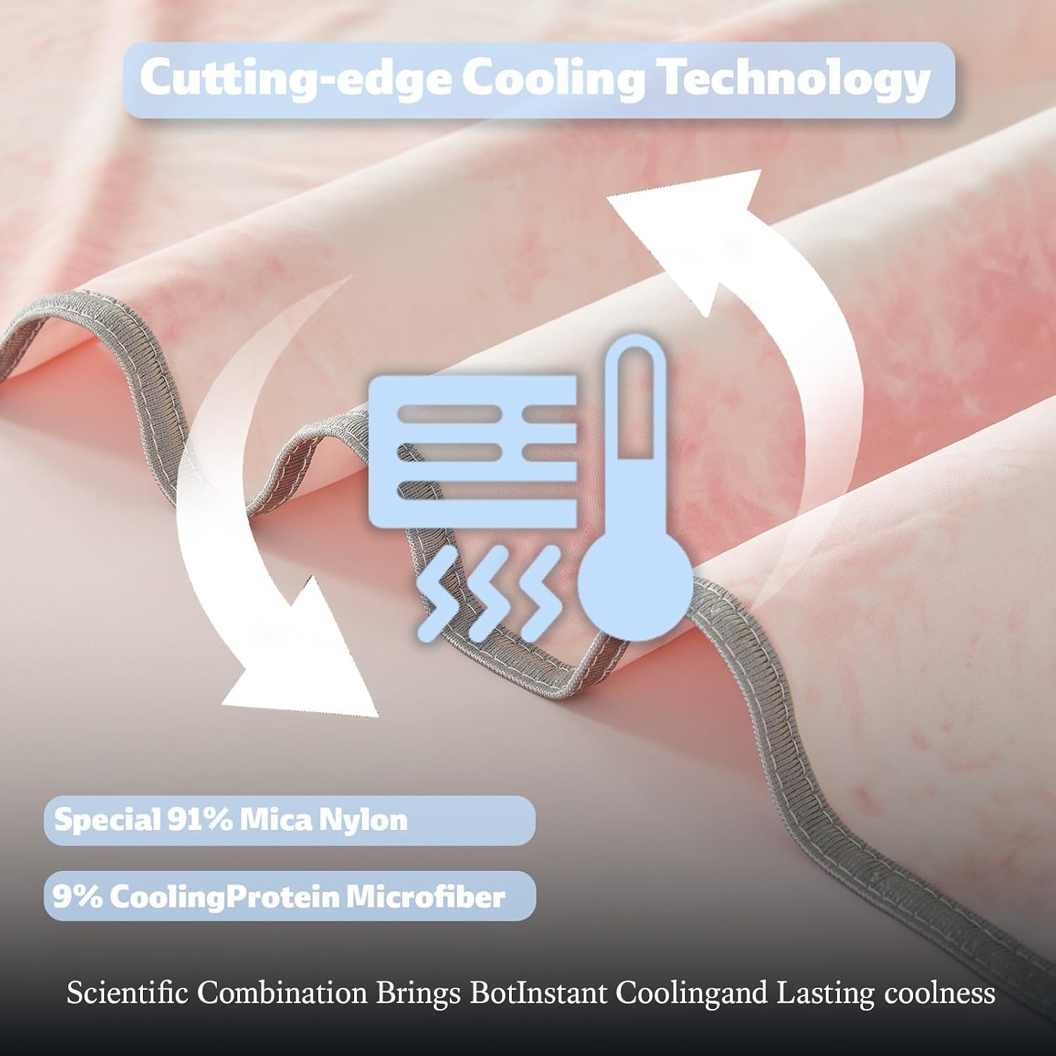 Cooling Blanket Made with Ultra-Cool Fabric – Lightweight and Breathable for Warm Nights