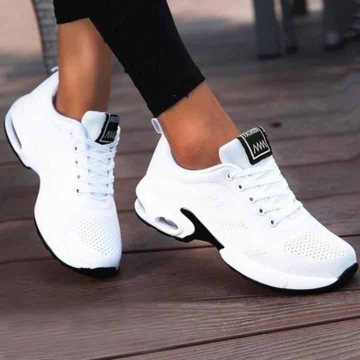Women’s Orthopedic Sneakers | Breathable Knit Mesh with Visible Heel Air Cushion | Durable Flexible Outsole | Comfortable Fit for All-Day Wear