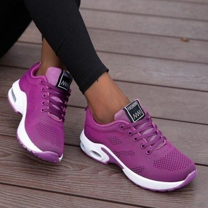 Women’s Orthopedic Sneakers | Breathable Knit Mesh with Visible Heel Air Cushion | Durable Flexible Outsole | Comfortable Fit for All-Day Wear
